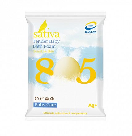 Детская пена для купания нежная №805 Sativa, 15 г