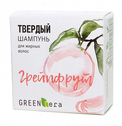 Шампунь твёрдый "Грейпфрут" для жирных волос Green Era, 55 г