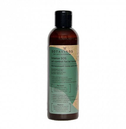 Тонер для лица "Intense oil control toner", матирующий Botavikos, 200 мл