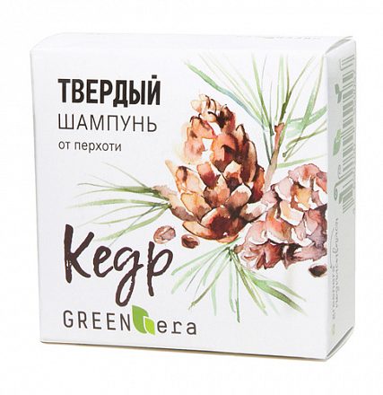 Шампунь твёрдый против перхоти "Кедр" Green Era, 55 г