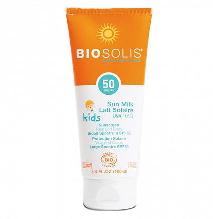 Детское солнцезащитное молочко для лица и тела SPF 50+ BIOSOLIS, 100 мл