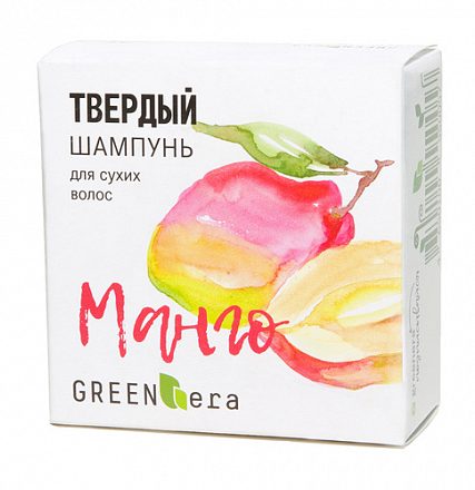 Шампунь твёрдый "Манго", для сухих волос Green Era, 55 г