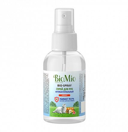 Спрей для рук "Bio-spray", с эфирным маслом грейпфрута BioMio, 100 мл