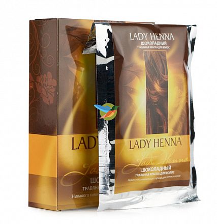 Натуральная краска для волос "Шоколадная" LADY HENNA, 100 г