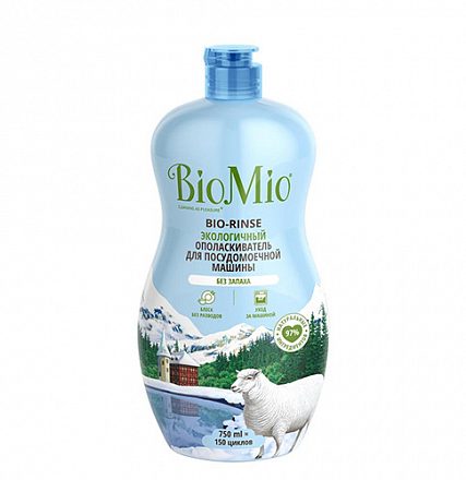 Ополаскиватель для посудомоечной машины "BIO-RINSE" BioMio, 750 мл